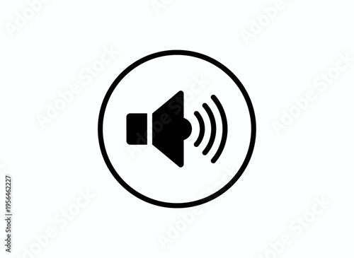 A graphic illustration of a speaker icon with sound waves emanating from it.