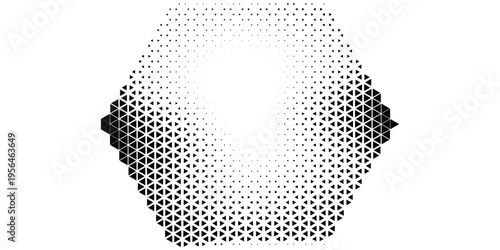 Abstract Geometric Triangles Pattern. Hipster Fashion Design Print Triangle Pattern. Halftone Effect Background. Black and White Arrows Pointing Left and Right.