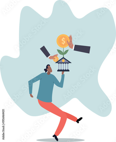 Mutual funds investment, pension or savings growth, increase wealth, dividends or capital gain profit, interest rate return.human life and situation.