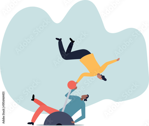 Paradigm shift technology to new business level, control or shifting speed for company growth, transformation and disruption.human life and situation.