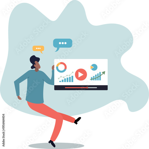 Explainer video online tutorial or training course, expertise explaining business strategy online,human life and situation.