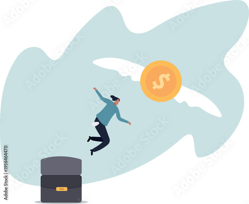 Losing money from business failure or investment mistake, tax or debt problem, bankruptcy or economic crisis or recession .human life and situation.