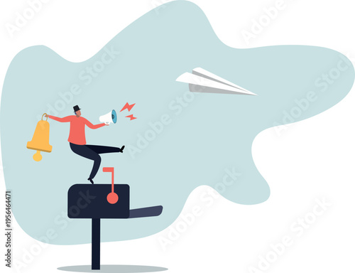 Email newsletter notification, marketing communication or subscription message alert, subscribe to receive notification message .human life and situation.