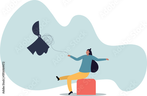 Anxiety and stress therapy, mental health treatment or psychology support.human life and situation.