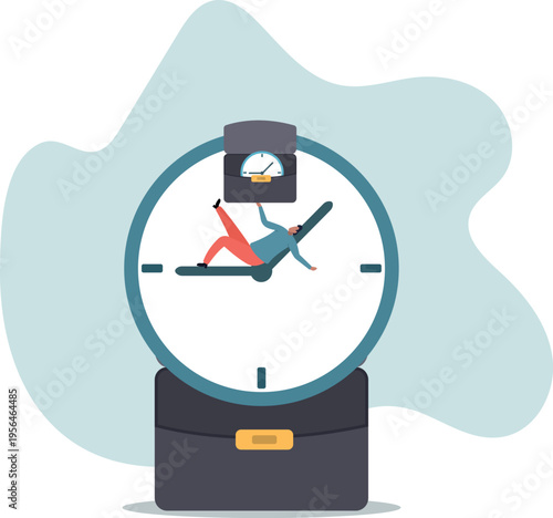 Wasted time, procrastination or slow life, lazy to work, low productivity or efficiency, self discipline problem,human life and situation.