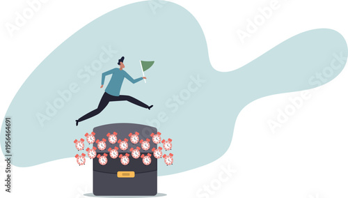 Time management, procrastination or work productivity, finish project within deadline, work efficiency or planning,human life and situation.