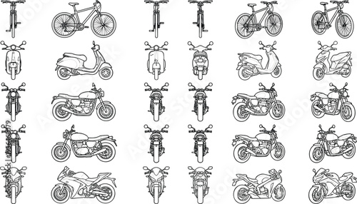 Motorbikes And Sport Motorcycles For Professional Urban Mobility Logistics And Vehicle Rental Digital Interface Design Projects