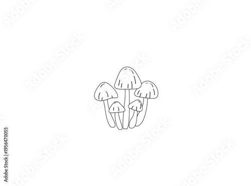 Cartoon mushrooms vector illustration for seamless pattern and print design