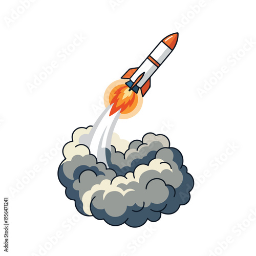 vector flat a ballistic missile is launching upwards at high speed 1