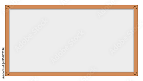 Blank wooden framed board svg cut file. Isolated vector illustration.