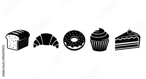 Vector illustration of a cat and mouse on abstract background with dessert treats