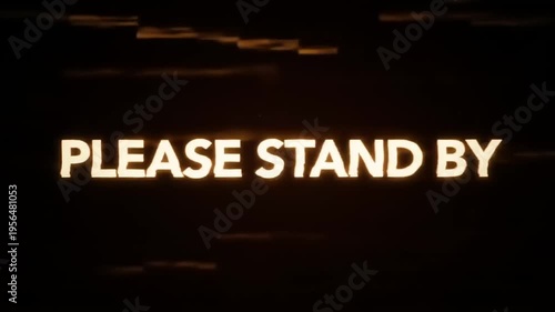 Retro Television Screen Displaying Glitched Please Stand By Message.