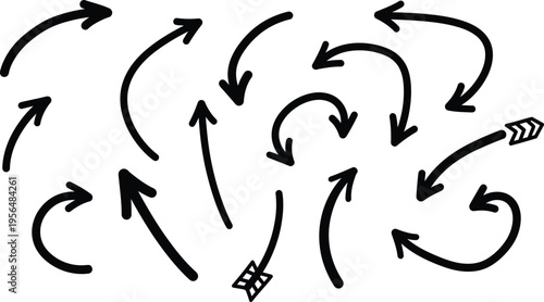 Chaotic arrow pattern illustration