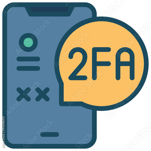 second secure otp 2fa number code protection privacy filled outline icon
