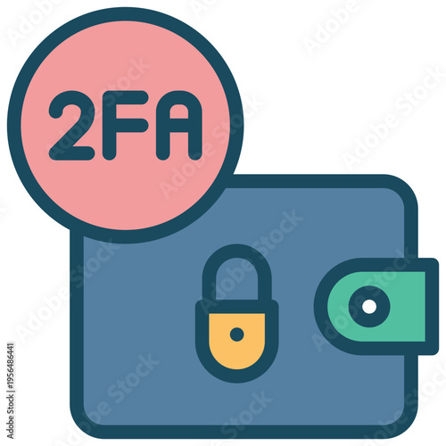 wallet 2fa otp verify identity privacy protection security filled outline icon