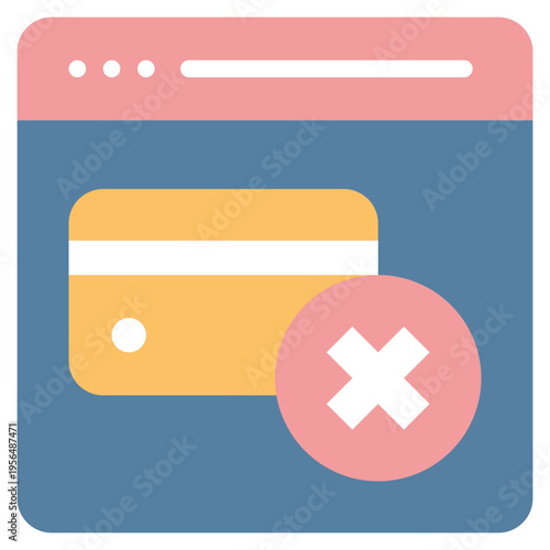 online payment credit card not share privacy protection flat style icon