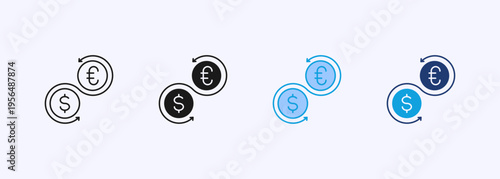 Liquidity Icon Set Multiple Style Collection Element For Design