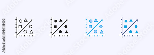 Correlation Icon Set Multiple Style Collection Element For Design