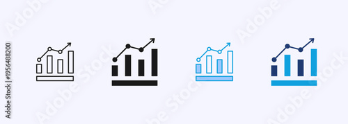 Statistics Icon Set Multiple Style Collection Element For Design