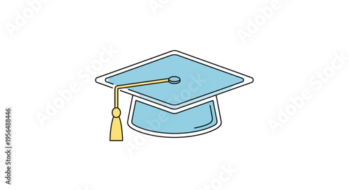 Graduation Cap Academic Achievement Symbol.