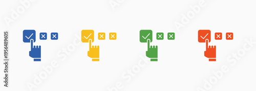 Options Icon Set Color Multiple Style Collection Element For Design