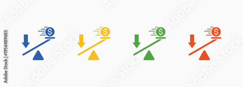 Leverage Icon Set Color Multiple Style Collection Element For Design