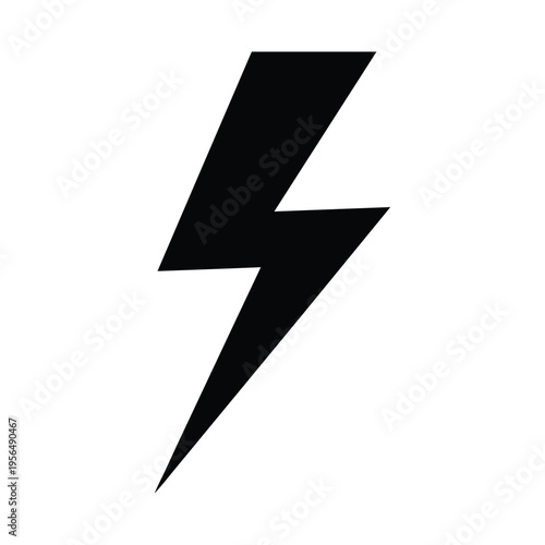 Free Download Black lightning bolt icon for energy or power symbol - GFXLoad