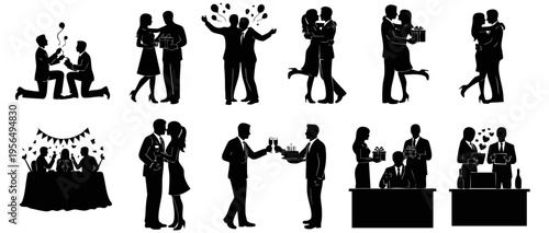 Creative Title: Diverse Corporate Leadership and Professional Clinical Identity Silhouettes