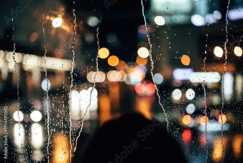 Investigation of a thriller scene in a rainy city at night urban atmosphere
