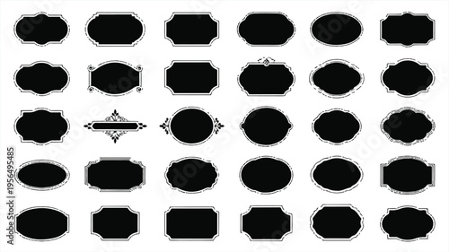 Collection of various blank labels and tags for design and organization purposes