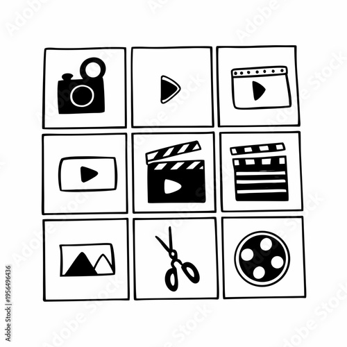 set of household appliances icons