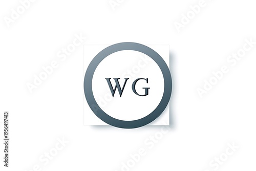 Free Download A logo featuring a large gray circle with the letters WG in the center on a white background - GFXLoad