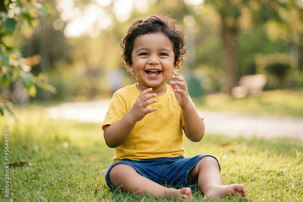 Fototapeta premium Joyful Child Expression Natural Light Lifestyle Concept