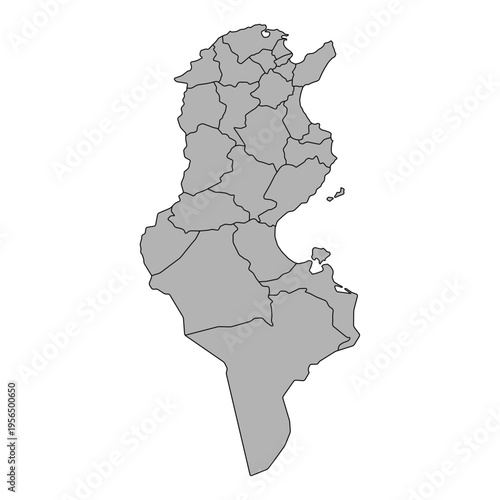 Tunisia map symbol shape, travel web flat concept icon vector illustration .
