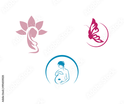 A set of logos for a pregnancy and maternity support service
