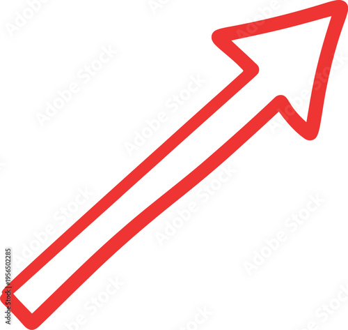 A red arrow pointing upwards symbolizes growth and progress in a graphic illustration.