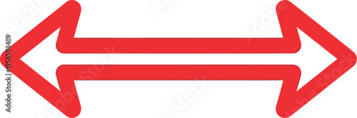 A graphic illustration of two opposing arrows pointing left and right.