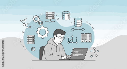 Software Engineer immersed in data analytics, coding complex algorithms for innovative projects