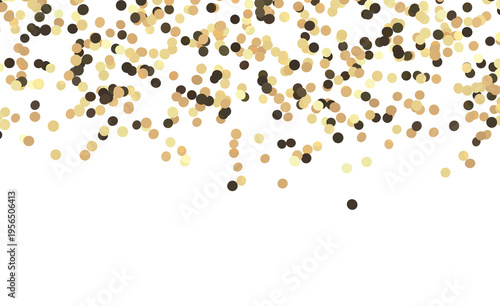 Golden confetti dots on whi...