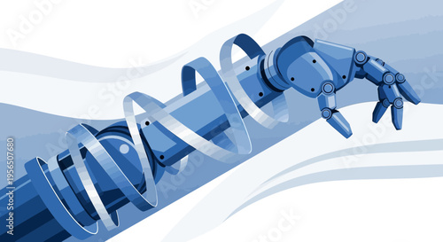 Robotic arm illustration showcasing advanced technology in artificial intelligence and automation