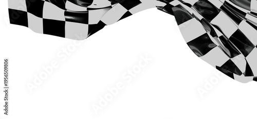 A waving checkered flag iso...
