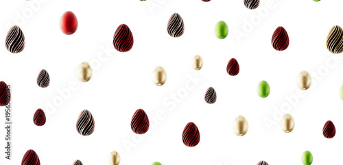 Festive Easter eggs with va...
