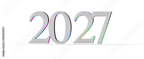 2027 New Year Number in 3D ...