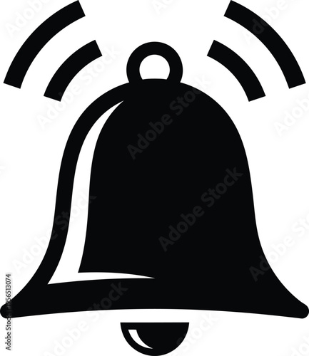 Notification bell icon with sound waves