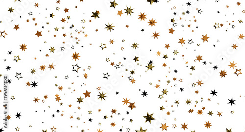 Festive golden star confett...