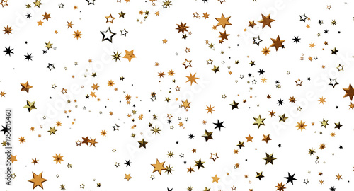 Gold stars on white backgro...
