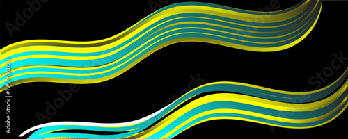 Art & IllustrationAbstract design element of gradient smooth wave shapes wallpaper cover