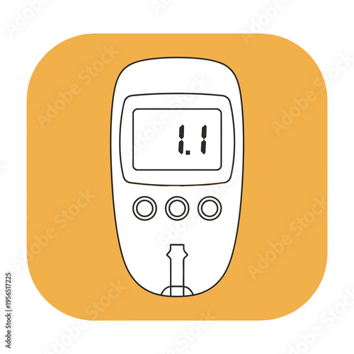 Glucose meter device for blood sugar test