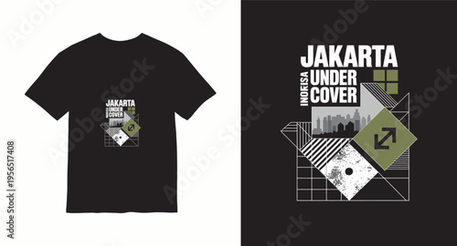 Jakarta under cover abstract graphic t-shirt design