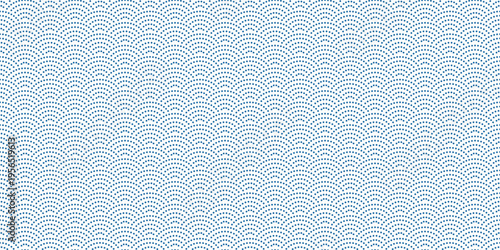 和風の波の模様のシームレス背景画像。（Seamless background image of Japanese style wave pattern.）
